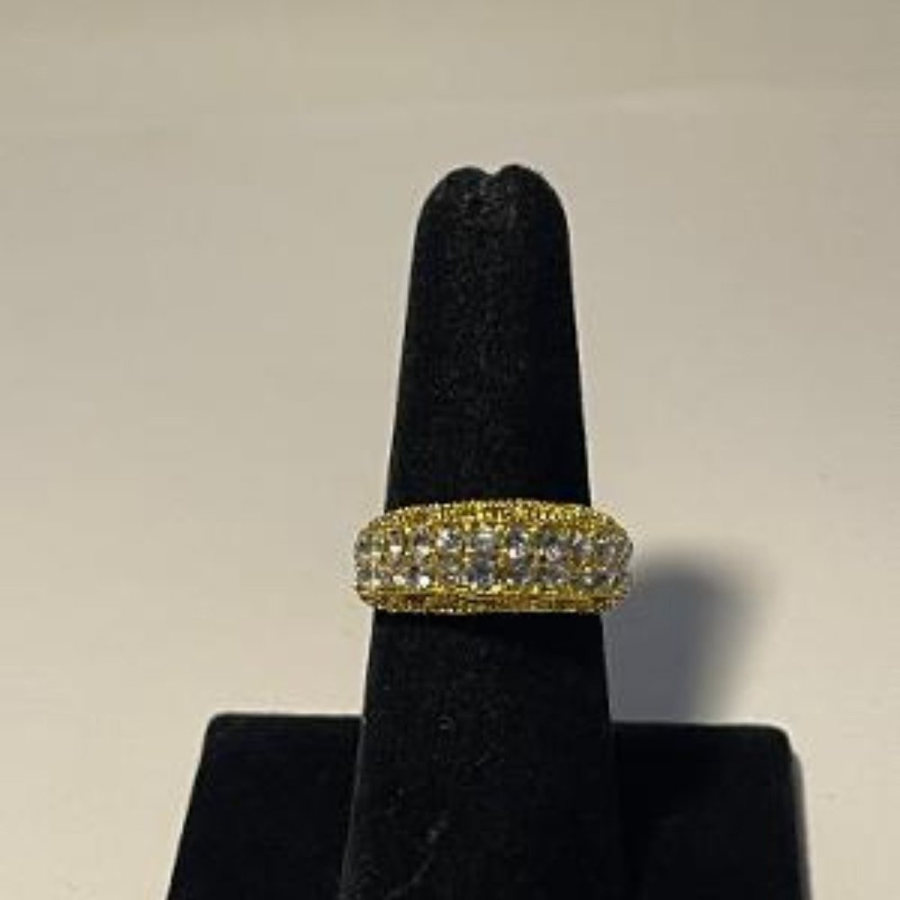 Elegant CZ Filigree Fashion Ring SZ 7 NEW